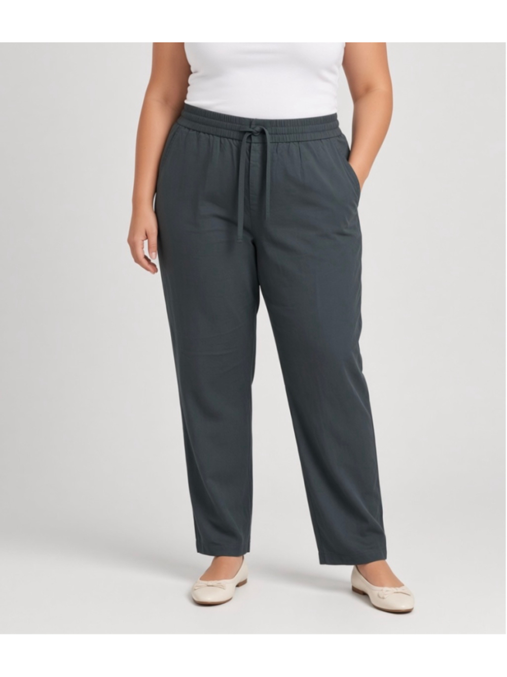 Zara Dark Green Drawstring Pull-On Jogger Casual Pants Trouser Size XL